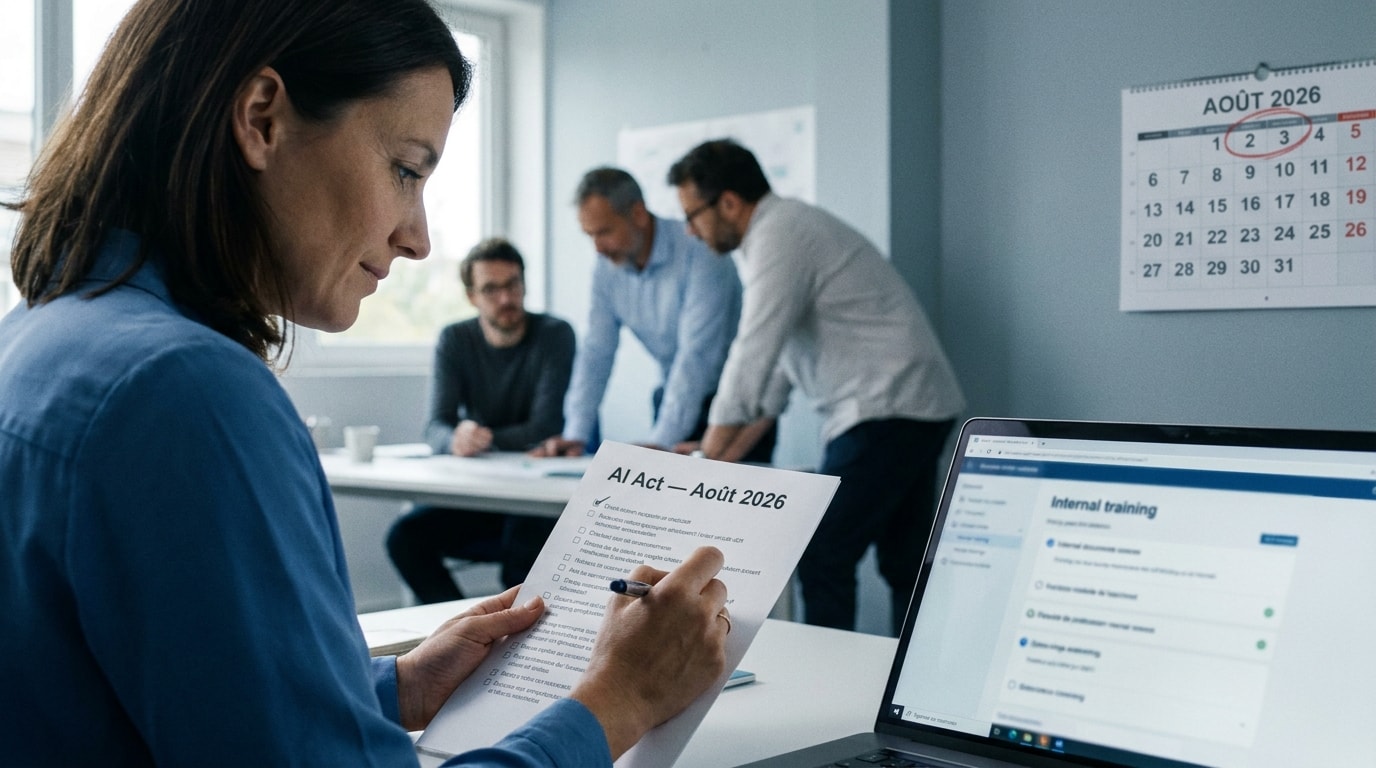 Dirigeant de PME qui prépare la conformité de son entreprise à l'AI Act